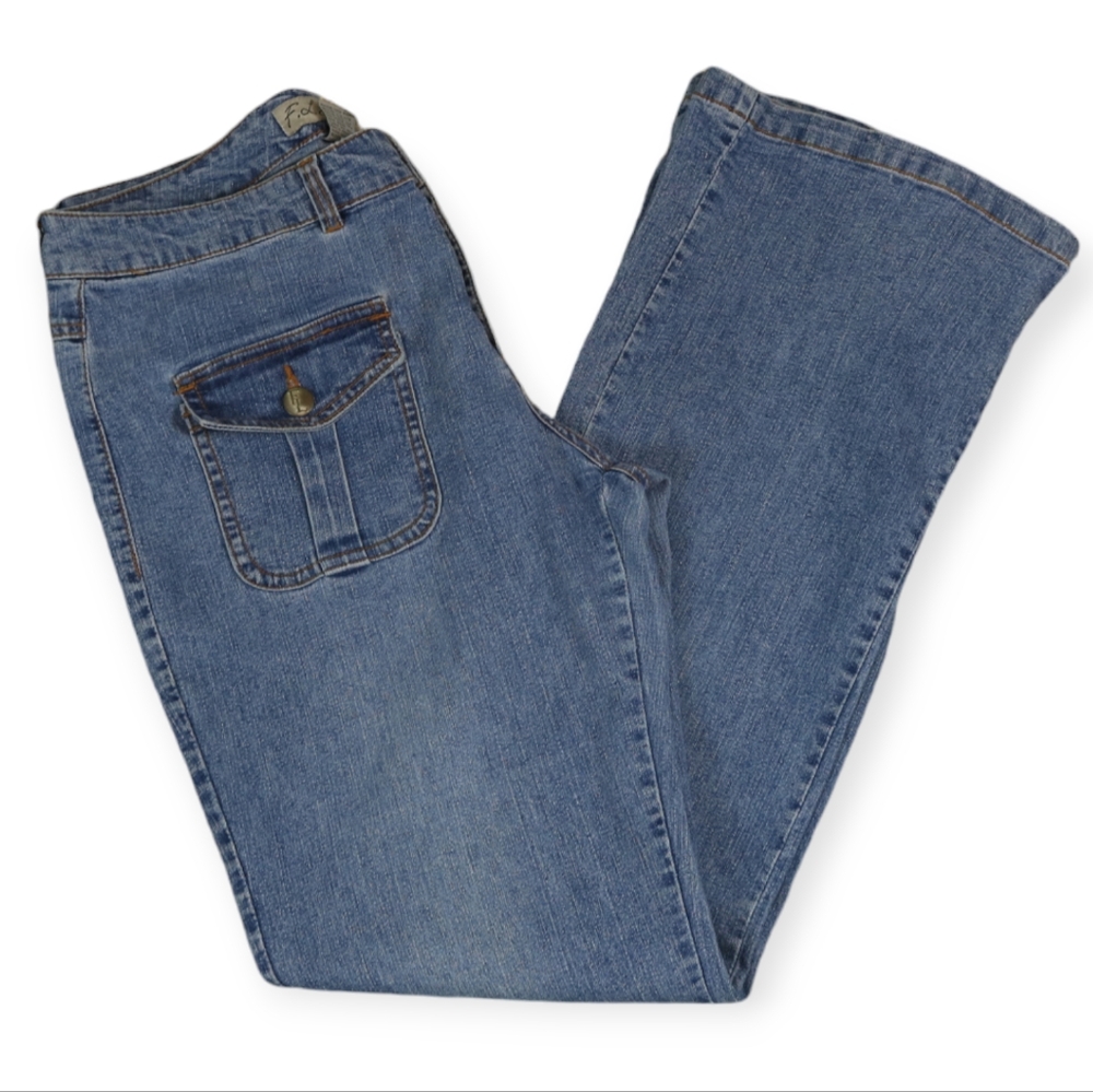 F.L. Jeans Flared Bootcut Leg Denim Jeans